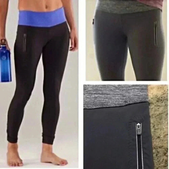 Lululemon Run See Me ride 7/8 heathered coal lightweight casual yoga tights 8 - Picture 1 of 4